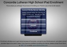 Enrolling Your ipad Register Your ipad Registering your ipad is the procedure that will connect it to the CLHS network to provide vital services such as internet access, app