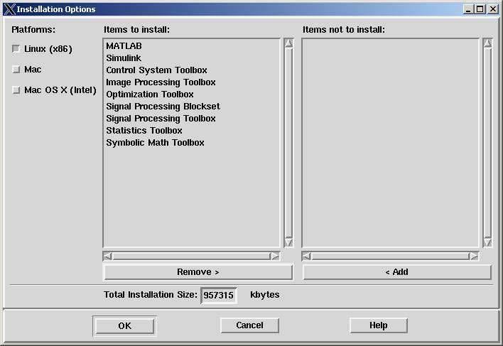 2 Installation Instructions 6 Select the products you want to install in the Installation Options dialog box. TheproductsyouarelicensedtoinstallarelistedintheItems to install list box.