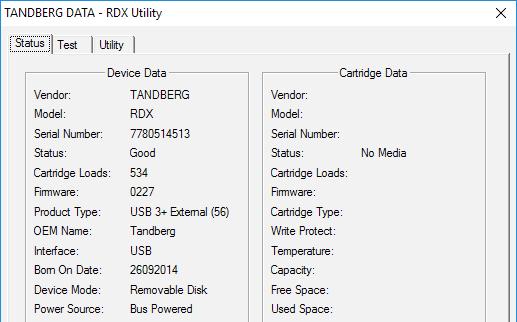 Configure RDX QuikStor in fixed disk mode Use the RDX utility software (version 1.54 or later) to configure RDX QuikStor in fixed disk mode.