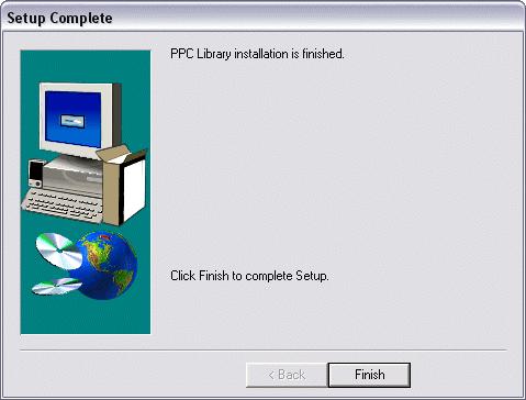 The Setup Complete dialog screen will inform you that