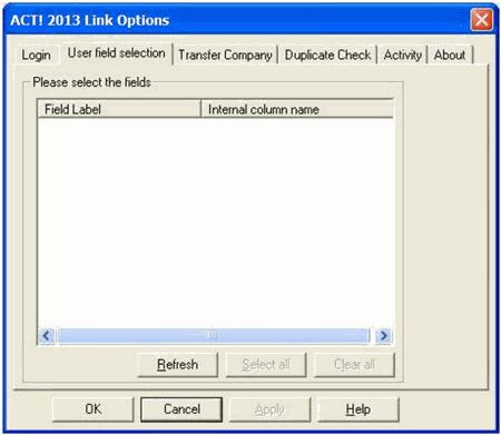 Figure 7: Select User Fields 6) Duplicate Check Setup: In the