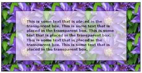 Example 3 - Text in Transparent