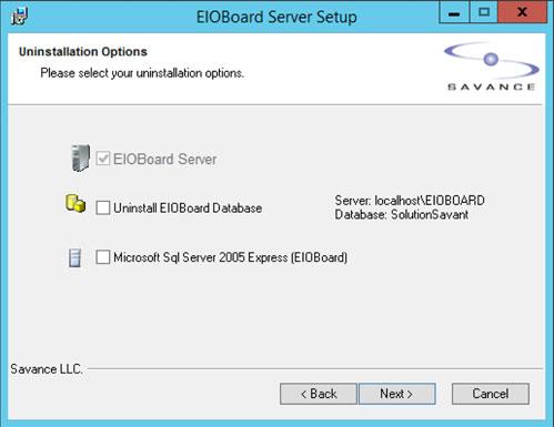 5. Delete The EIOBoard App Pool from IIS by going to Application Pools =>