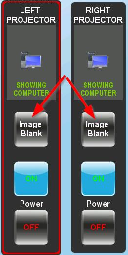 You can also choose one of the four numbered presets described below: min = lowest setting, seat = Sitting position, stand = Standing Position, max = highest setting To Blank the Projector Image: To