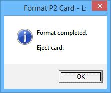 zif you enter a checkmark in Use serial number for volume label, the serial number of the card will automatically be entered as the volume label.