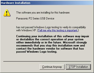 11 For Windows XP Professional, The message window shown in Figure 11 may appear. Click Continue Anyway.