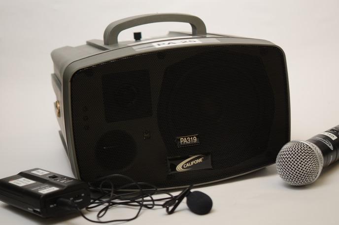 PORTABLE PA Califone Portable PA System w/ Wireless Mic Portable PA 1. Portable PA Speaker 2. Optional Wireless Hand Held Mic 3.
