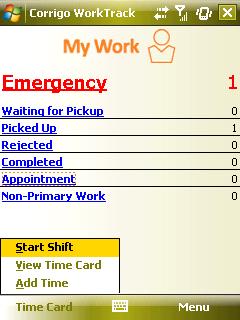 Time Card You automatically start or end your shift when you log into or out of Service Management.
