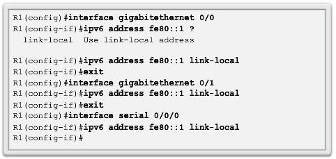 Static Link-local Addresses Manual configuration of the link-local