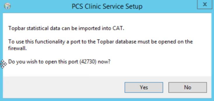 This requires a port on Topbar SQL server instance to be opened to allow the