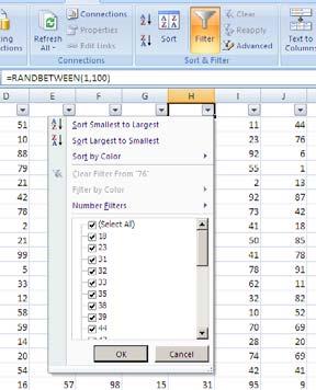 2 of 2 Filtering Data Filters allow you to view the data in your columns by specific criteria within your rows.