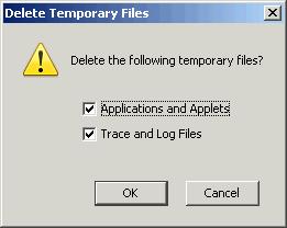 Delete Temporary Files (Java Control Panel) 5. Make sure that the Applications and Applets box is checked. 6.