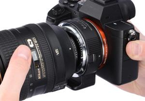 5. Line up the alignment dot on the lens with the