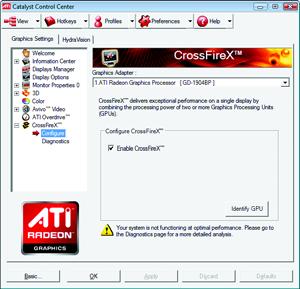 Then users can enable the CrossFireX technology through the graphics card driver. Two CrossFire bridge interconnect cables. Two CrossFire graphics cards of the same type.