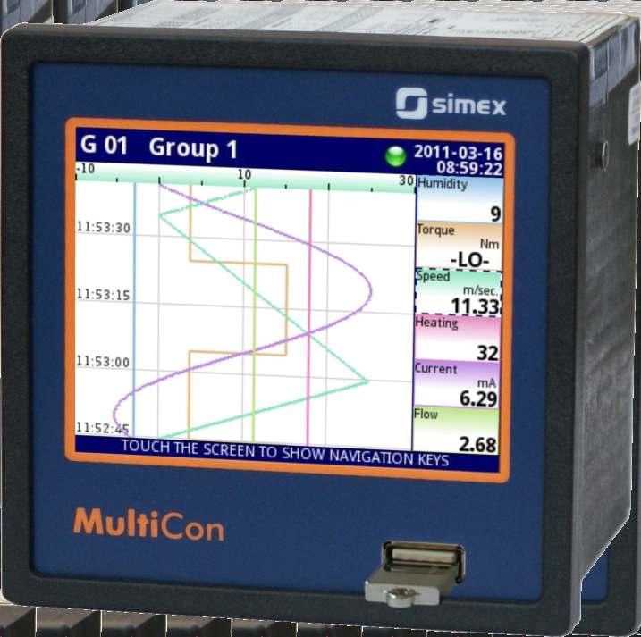 Thanks to a colour touchscreen working with the user interface becomes a pleasure, while MultiCon operation playing the role of HMI is intuitive and comfortable.