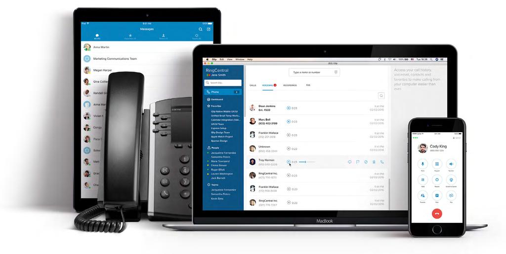 RingCentral Datasheet RingCentral Office Premium Edition RingCentral Office Premium Edition Empower your business to communicate, collaborate, and connect via voice, team messaging and collaboration,