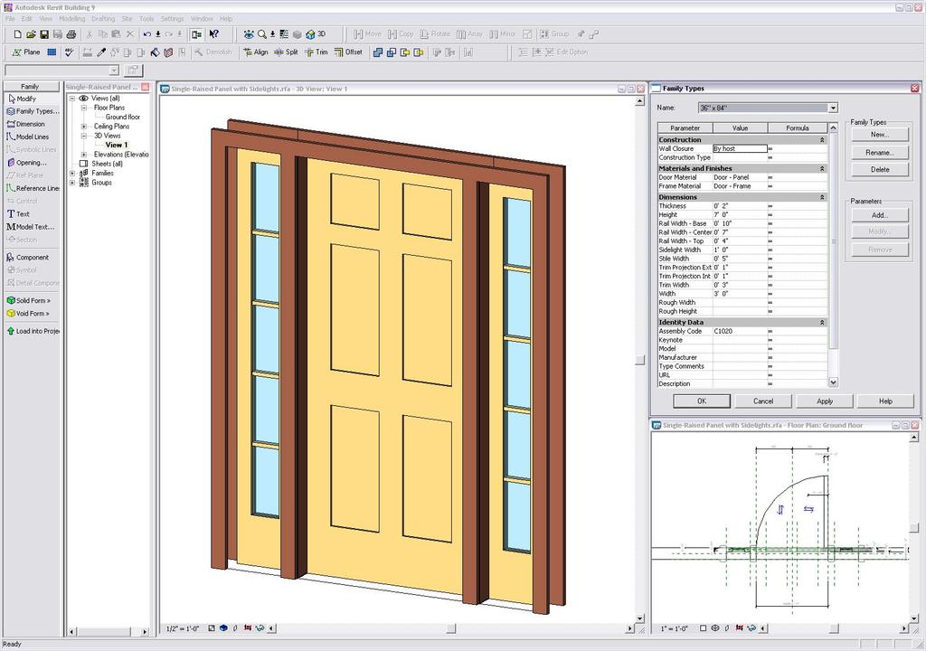 Turn them into mass objects in Revit Building. Then select faces to design walls, roofs, floors, and curtain systems.