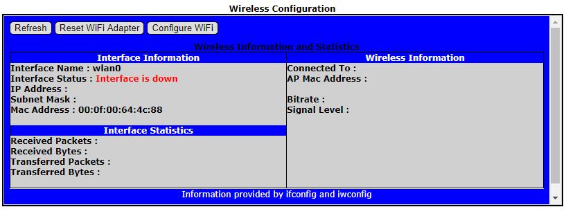 To add your wifi, simply click on configure wifi. Make sure the wifi dongle is connected to the radio, this screen will only be shown when this dongle is available.
