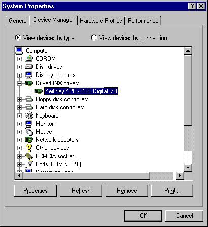 How to Disable a DriverLINX Driver in Windows 95/98 1. From the Windows Start menu, select Settings, then Control Panel. Left click on the System icon in the Control Panel.