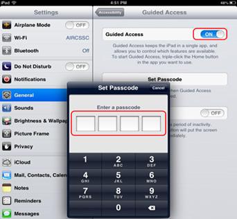 This passcode is required to deactivate Guided Access after students are done testing. (If you do not set the passcode now, you will be prompted to set it later.