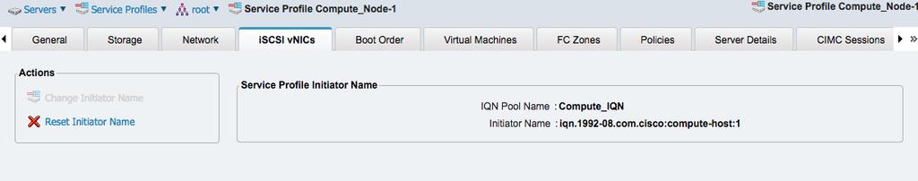 In a UCS service profile, iscsi initiator names can be applied at the NIC level or the service profile level.