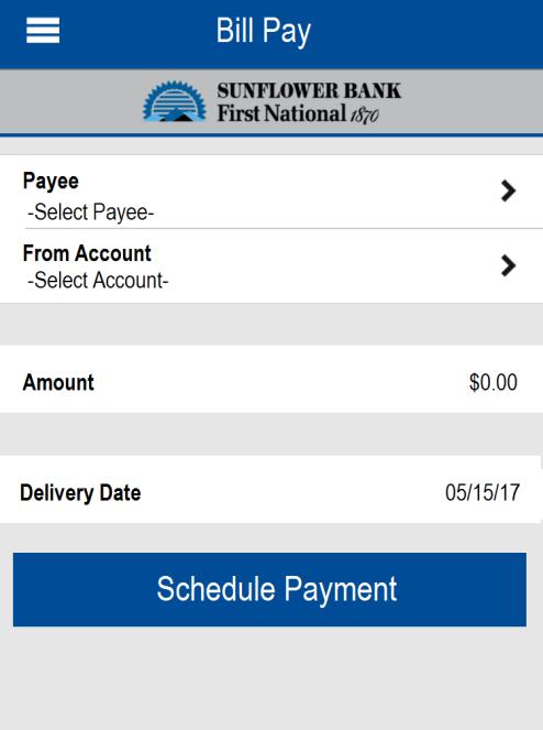 Mobile App Bill Pay Mobile App Bill Pay With our Mobile Banking App, managing and paying your bills has never been easier.