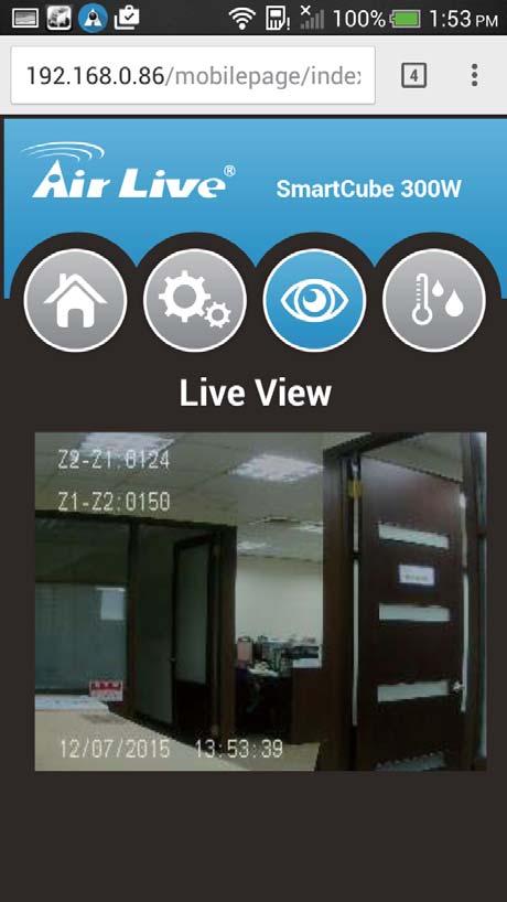 25 Live View 26 Sensors In the Live View page.