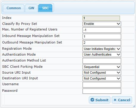 7. Assign Manipulation Set IDs 1 and 2 to IP Group 1: a. Open the IP Group Table page (Configuration tab > VoIP menu > VoIP Network > IP Group Table). b.