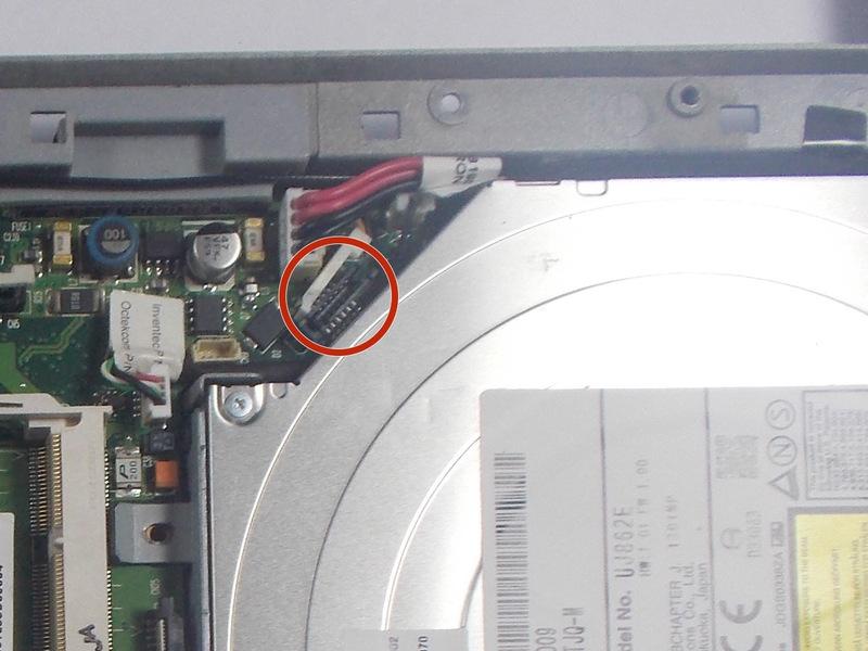 ribbon cable partially hidden under the