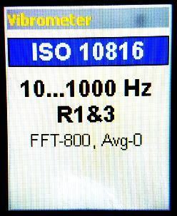 In ISO 10816 mode measurement result is