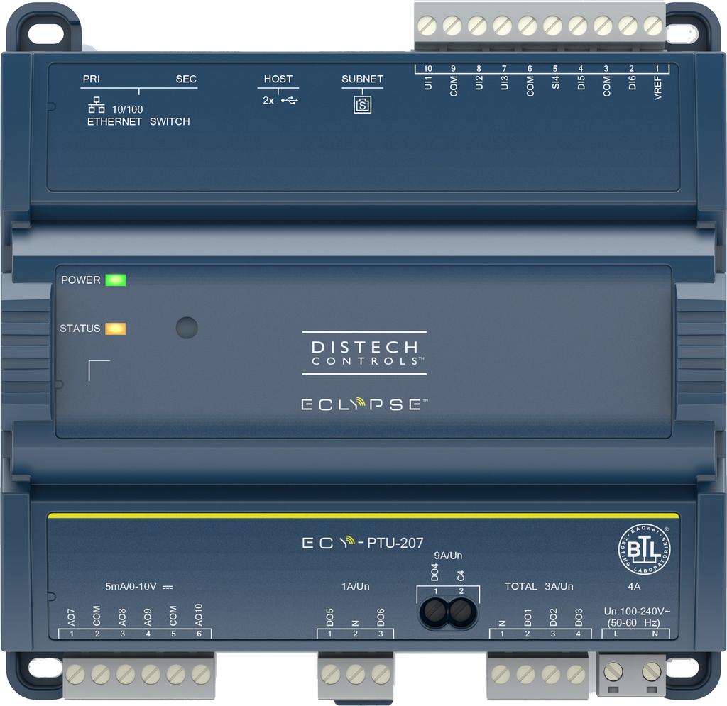 Datasheet ECLYPSE Connected Terminal Unit Controller Overview The ECLYPSE Connected Terminal Unit Controller is designed to control terminal units such as fan coil units, chilled beams, ceilings, and