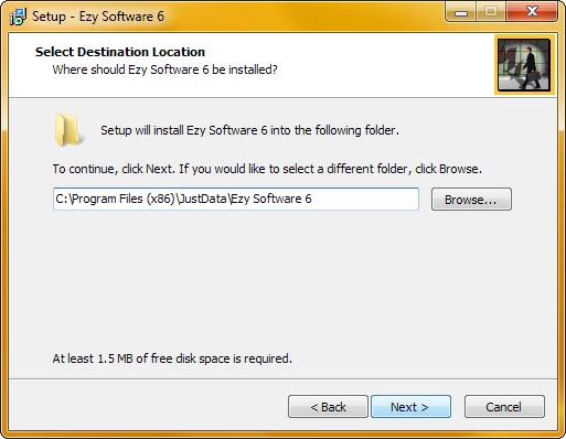 4. Click the Next button to install the software to the default directory. 5.