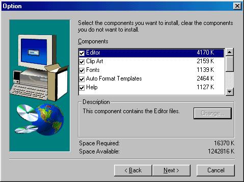 6 Type the necessary information into the appropriate boxes (If the information has already been registered in Windows, it will automatically appear.), and then click the Next button.