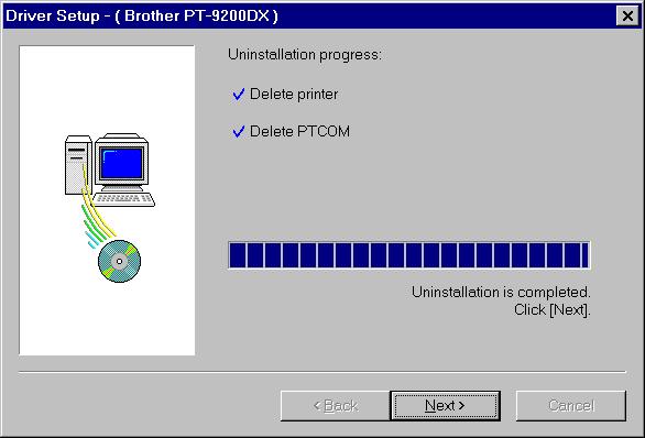 Replacing, installing or deleting the printer driver (for Windows 95/98/Me/NT 4.