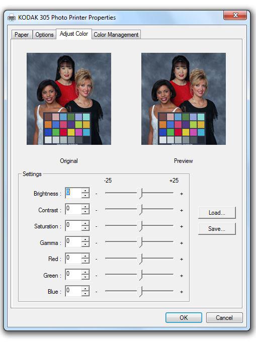Using the Printer Driver with the WINDOWS Operating System Setting the Options on the Color Adjust Tab You can select the following options on the Color Adjust tab: Brightness adjusts the relative