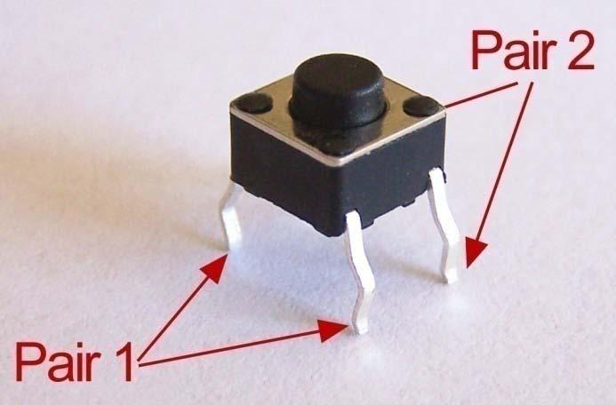 This switch has 2 pairs of pins with each pin in the pair connected to each other.