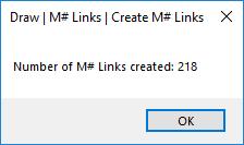 Select STR: Z24 Bridge in the dialog box that opens. Click on OK in the dialog boxes that open. When the Measured M# Links have been created, the following dialog box will open.