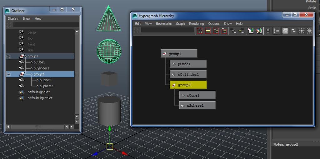 Maya Object Structure Nodes Attributes