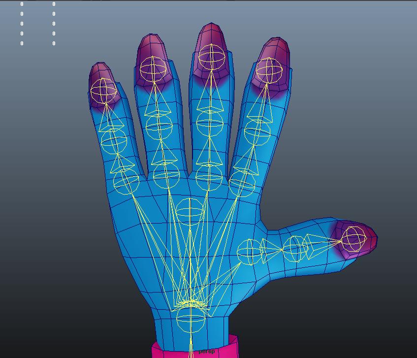 Rigging Skeleton rigs for Zappar need to have a maximum of 3 influences per vertex.