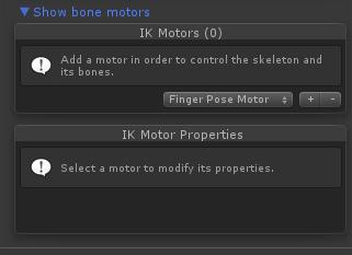 The bones will be visible by default. 7. Let s add a simple Finger Pose Motor.