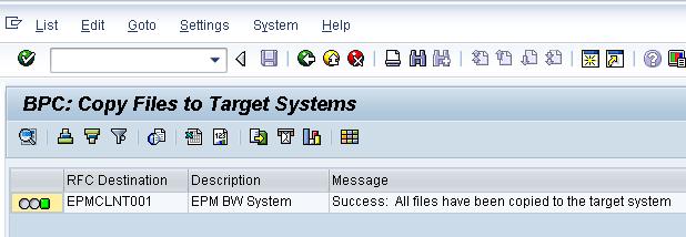 Click the Copy to Target Systems button on the application toolbar.