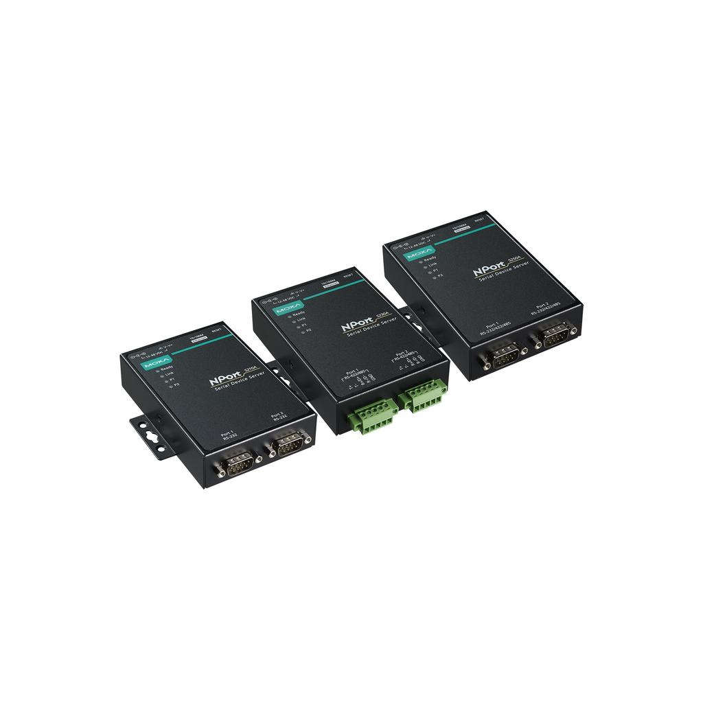 NPort 5200A Series 2-port RS-232/422/485 serial device servers Features and Benefits Fast 3-step web-based configuration Surge protection for serial, Ethernet, and power COM port grouping and UDP