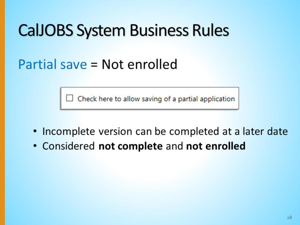 When completing a Title I application, staff have the option to partially save an application instead of completing it at that moment if need be.