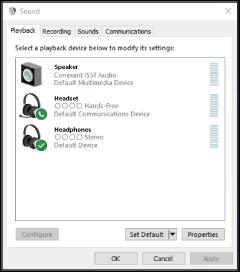 If the computer was connected with the headset the last time, an HFP/HSP connection is established when you turn on the headset.