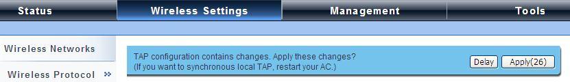 To make profile setting on the ZAC Access Point itself take effect, you need to reboot the AP in