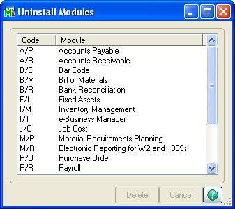 CHANGING YOUR ADMINISTRATOR PASSWORD... 3 In the Uninstall Modules window, select the module to uninstall and click Delete.