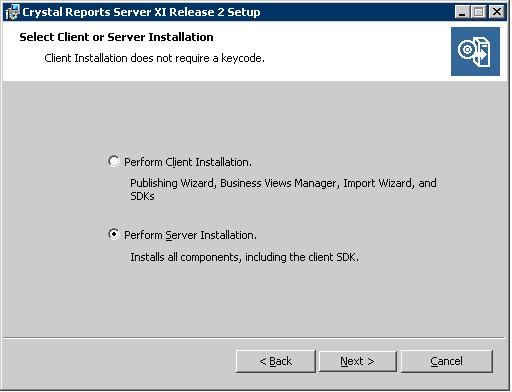 INSTALLING AND CONFIGURING CRYSTAL REPORTS SERVER Installing Crystal Reports Server.