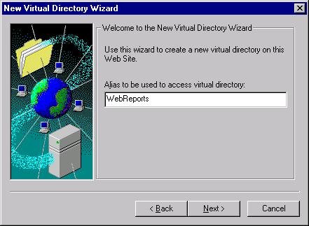 ... Chapter 5 Installing Crystal Reports Configuring the Virtual Directory To configure the virtual directory 1 On the Start menu, click Internet Service Manager