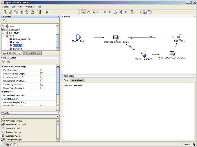 Figure 15 Designing experts in a graphical editor With this capability you can now achieve a number of objectives.