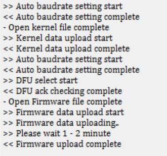 2) Firmware upgrade including Kernel data It is used when there is no existing or erased firmware in the controller. Use RS232C port. Ethernet is not allowed for firmware upgrade.